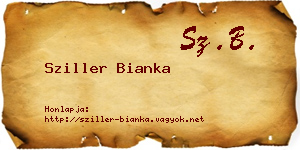 Sziller Bianka névjegykártya