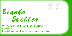 bianka sziller business card